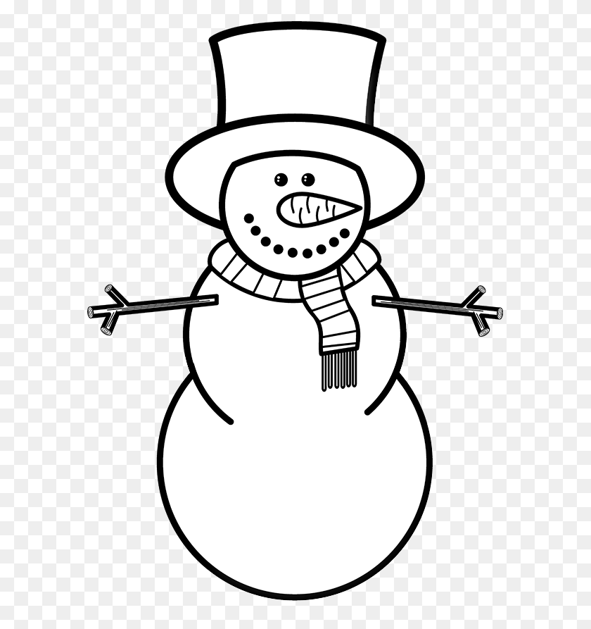 591x833 Clipart Transparent Black And White Snowman Clipart Winter Clipart Black And White, Chef, Snow, Outdoors HD PNG Download