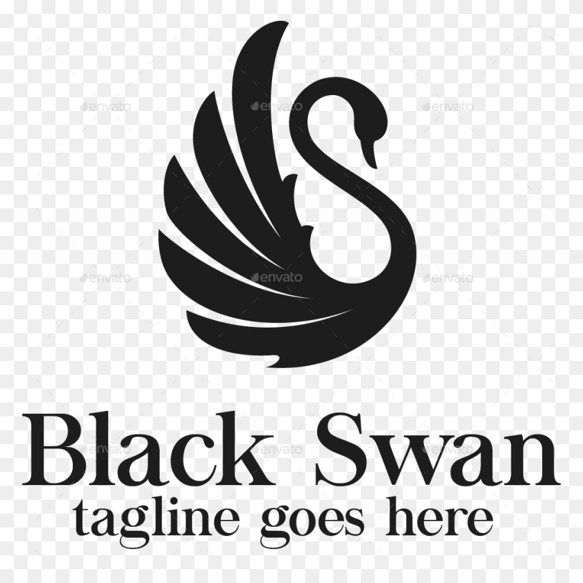 948x948 Clipart Transparent Black Logo By Logosmile Black Swan Logo, Text, Number, Symbol HD PNG Download