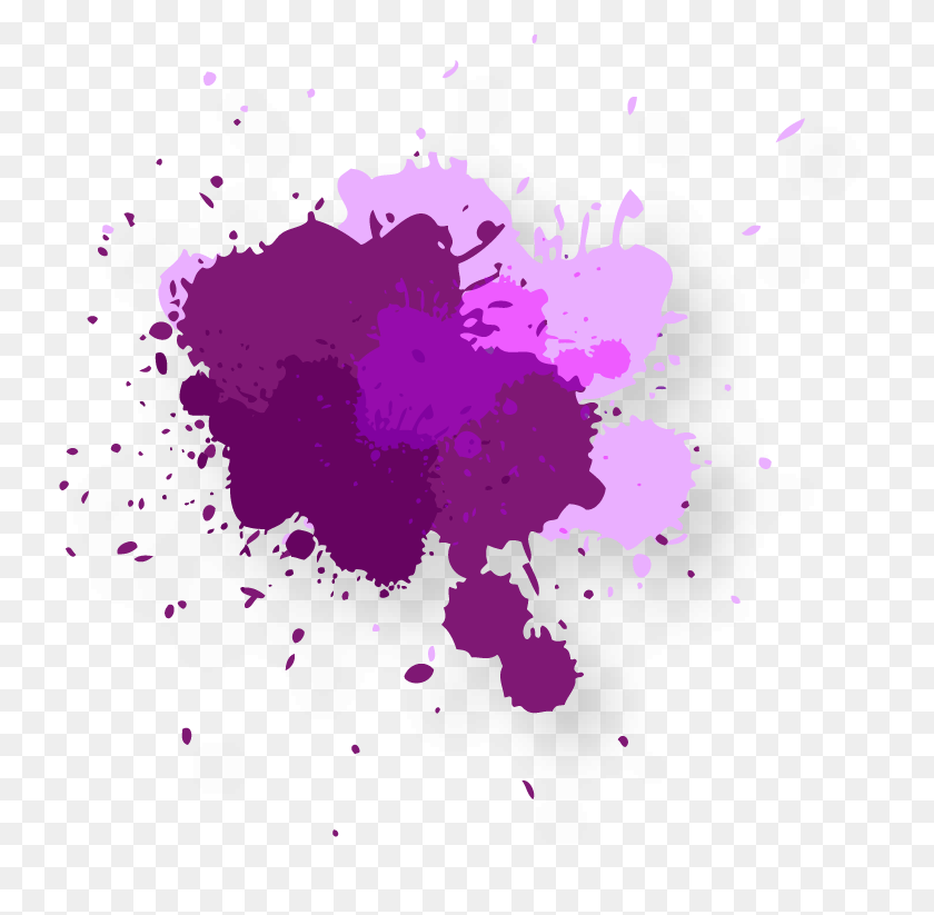 735x763 Clipart Transparent Library Watercolor Painting Drop Gota De Tinta, Graphics, Purple HD PNG Download