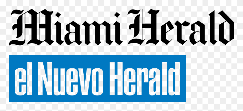 2379x994 Clipart Transparent Stock The Miami Herald Media Company El Nuevo Herald Logo, Texto, Etiqueta, Alfabeto Hd Png