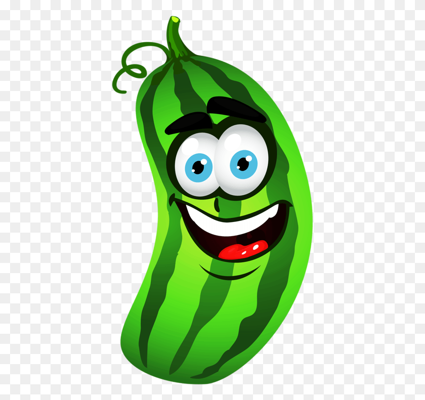 399x731 Clipart Vegetables Cucumber Vegetables With Face Clipart, Plant, Green, Vegetable HD PNG Download
