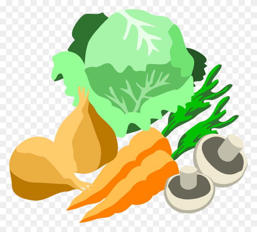 958x858 Clipart Vegetables Transparent Background Transparent Background Vegetable Clip Art, Plant, Food, Carrot HD PNG Download