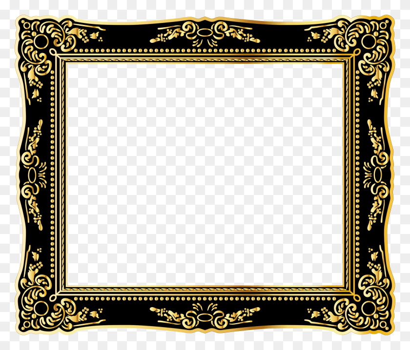 2344x1978 Clipart Vintage Style Frame Gold Framw Gold Gold Photo Frame, Rug, Mirror, Text HD PNG Download