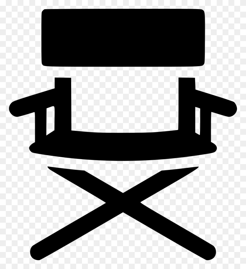 890x980 Clipart Wallpaper Blink Director Chair Vector Free, Stencil, Furniture, Axe HD PNG Download