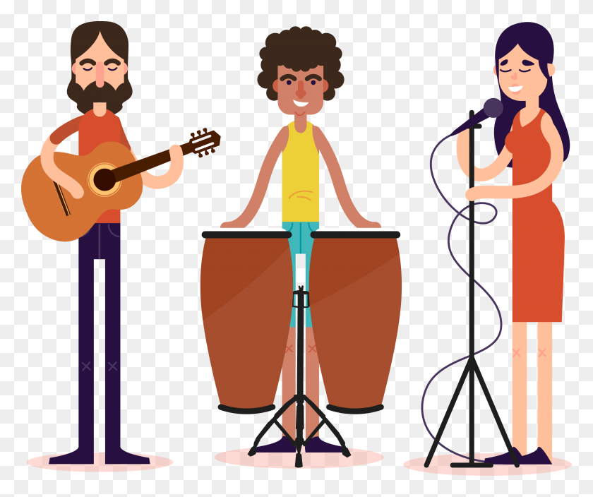 3890x3216 Clipart Wallpaper Blink Music Band Cartoon, Person, Human, Crowd HD PNG Download