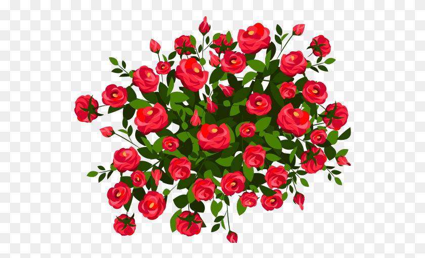 549x449 Clipart Wallpaper Blink Red Rose Bush Clipart, Floral Design, Pattern, Graphics HD PNG Download
