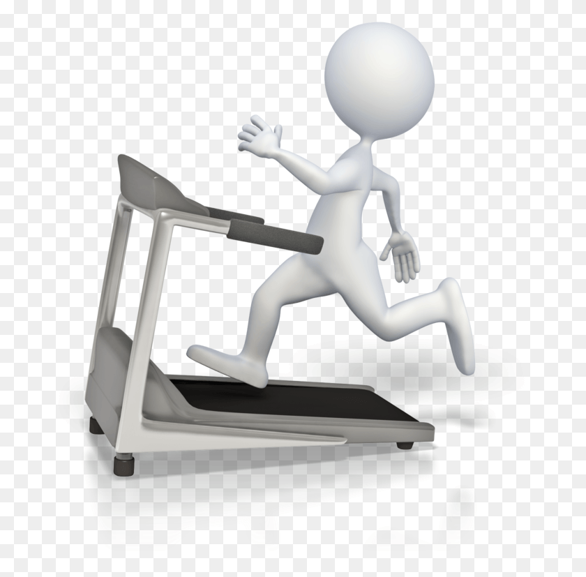 683x767 Clipart Wallpaper Blink Stick Figure Running On Treadmill, Person, Human, Tabletop HD PNG Download