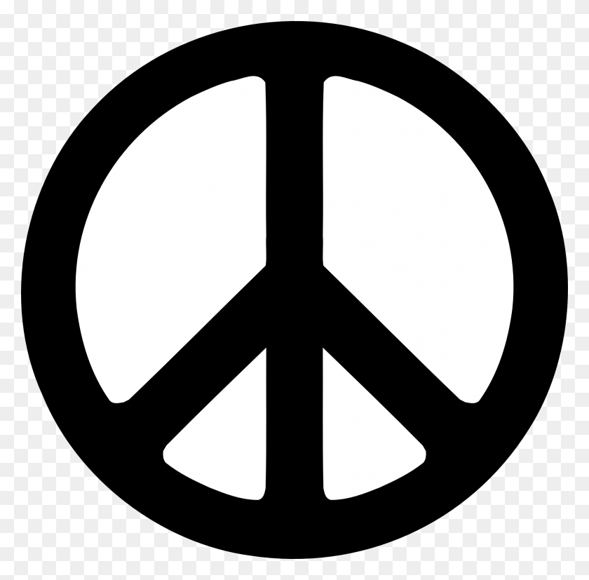 1979x1948 Clipartist Net Clip Art Black Peace Symbol Peace Sign, Symbol, Lamp, Spoke HD PNG Download