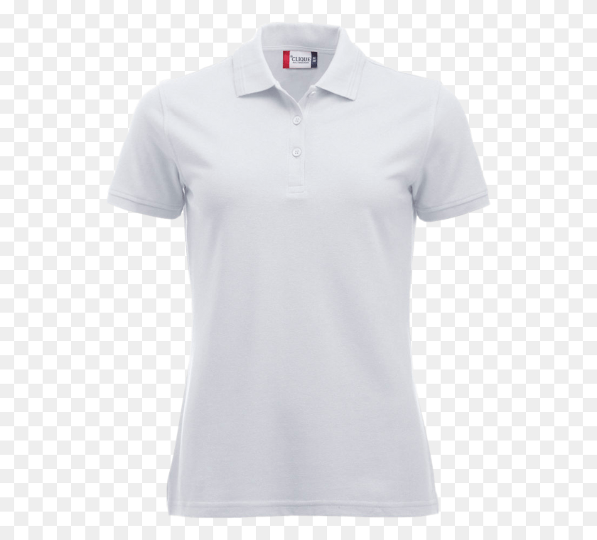 543x700 Clique Manhatten Polo Tee Women Plain White Tshirt, Clothing, Apparel, Shirt HD PNG Download