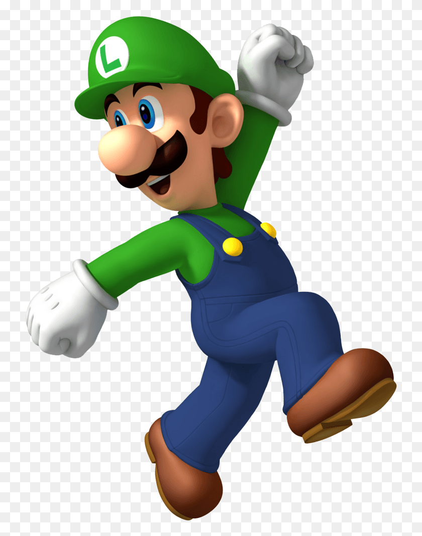 742x1007 Clique Para Baixar Luigi Mario Party, Super Mario, Toy, Elf HD PNG Download