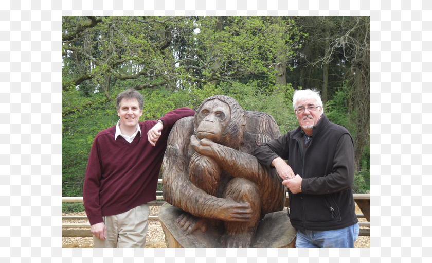 601x451 Cllr David Goodall And Cllr Tony Noyce At The New Go Ape Carving, Person, Architecture, Building HD PNG Download