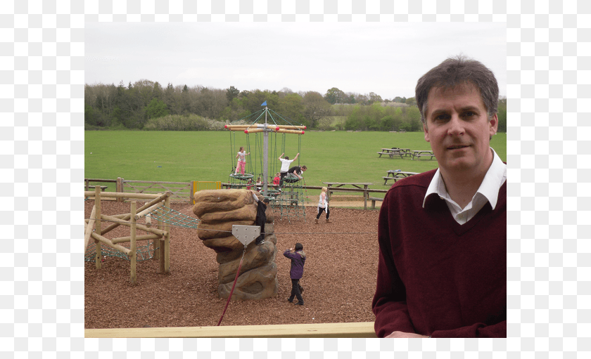 601x451 Cllr David Goodall By The Improved Play Facilities Park, Person, Human, Play Area HD PNG Download