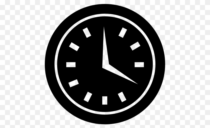 Clock, Gray PNG