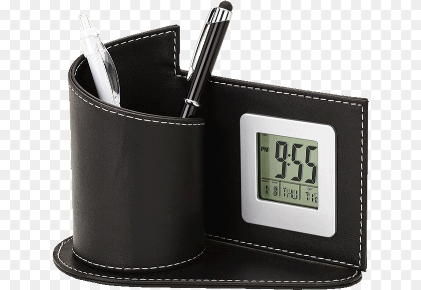 632x580 Clock And Pen Holder, Computer Hardware, Electronics, Hardware, Monitor PNG