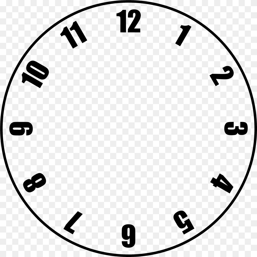 Clock Face Template Clock With No Hands No Background, Oval Clipart PNG