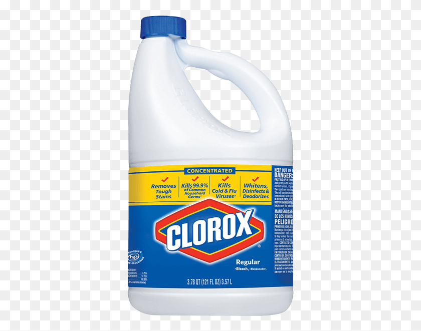 332x601 Clorox Original Bleach Bleach Clorox, Label, Text, Beverage HD PNG Download