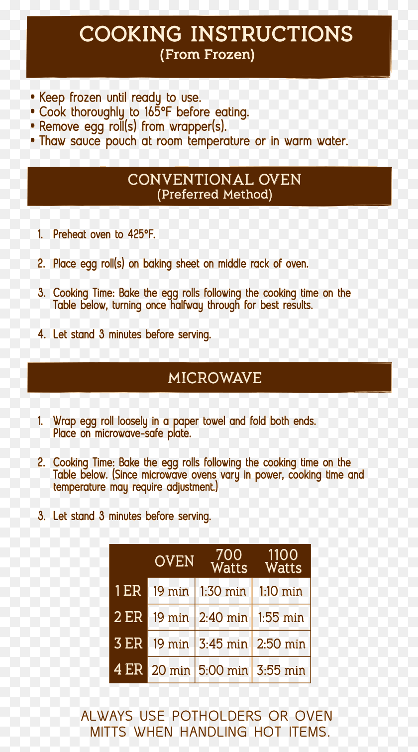 736x1451 Close Cooking Instructions Nutrition Instructions Kahiki Egg Rolls Cooking Instructions, Text, Flyer, Poster HD PNG Download
