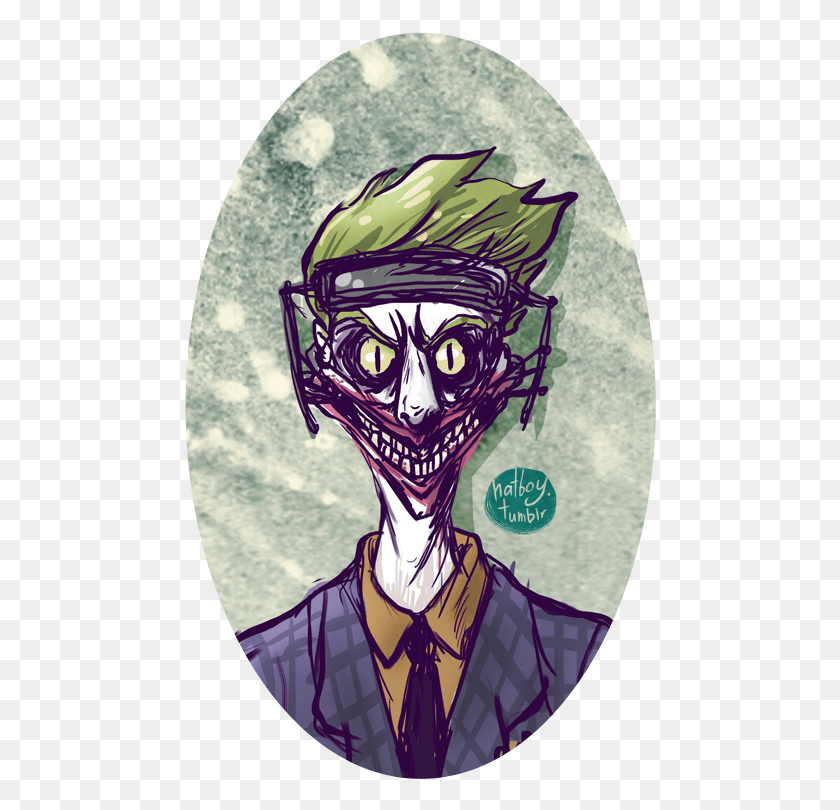 476x750 Close Up Of Joker39s Face Of This Awfully Rough Drawing Illustration, Comics, Book, Person HD PNG Download