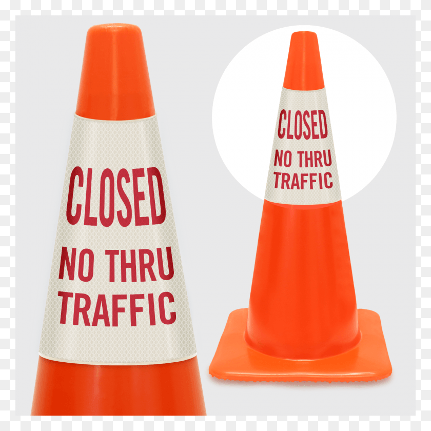 1500x1500 Closed No Thru Traffic Cone Collar Illustration, Cone, Ketchup, Food HD PNG Download