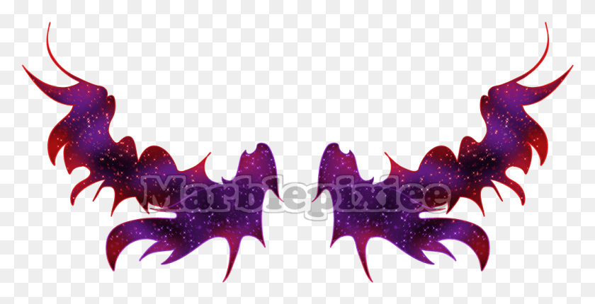 1029x489 Closed Rip In The Universedemon Wings Adoptable Demon Wings Mmd, Purple, Text HD PNG Download