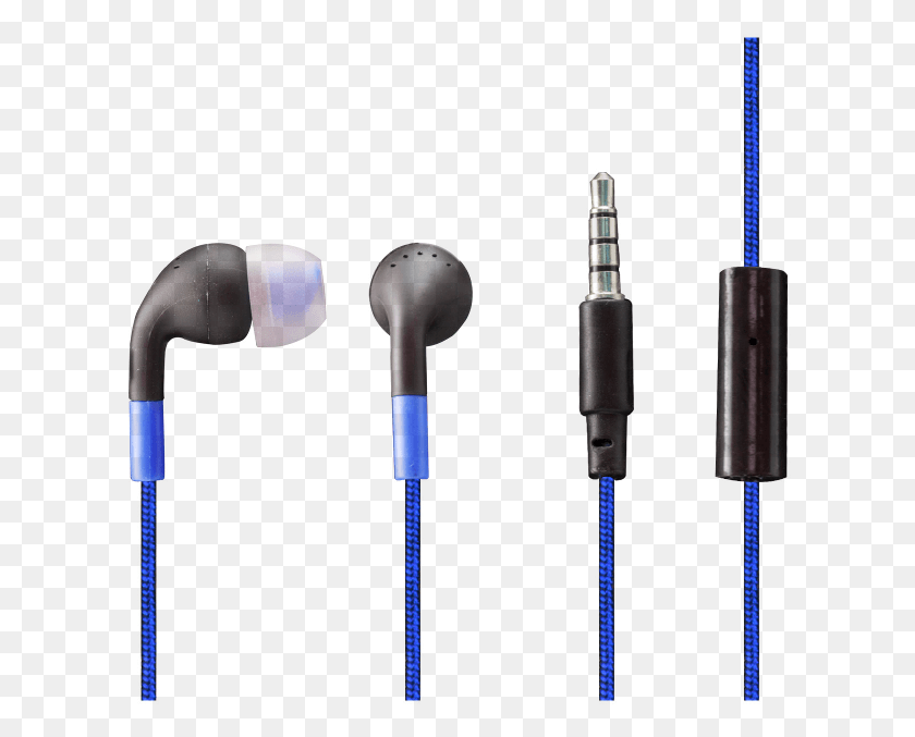 613x617 Cloth Cord Earbuds With Mic Headphones, Electronics, Headset, Cable Descargar Hd Png