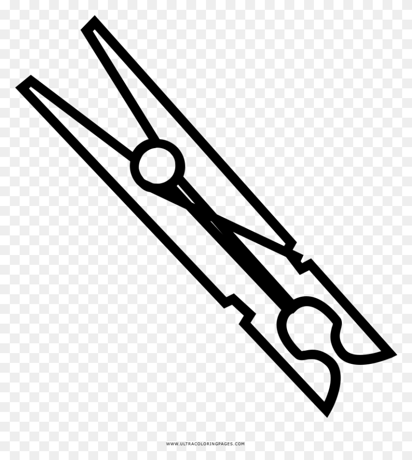 808x910 Clothes Pin Coloring Page, Gray, World Of Warcraft HD PNG Download