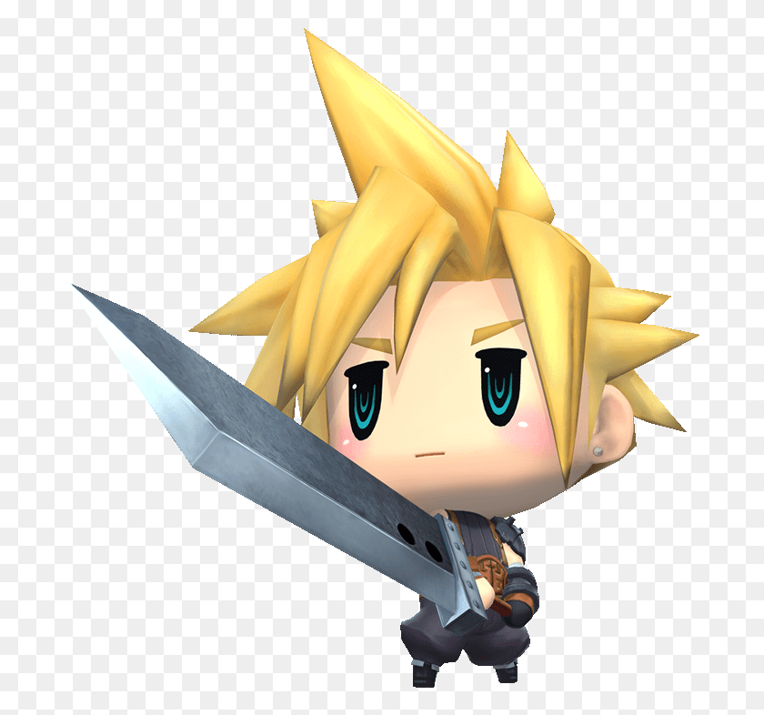 698x726 Cloud And Tifa39s Woff Bios World Of Final Fantasy Character, Toy, Figurine, Weapon HD PNG Download