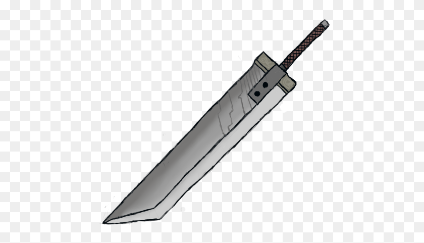 468x421 Cloud Buster Sword Rifle, Weapon, Weaponry, Knife HD PNG Download