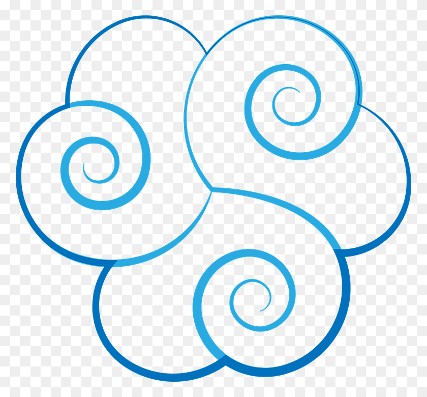 778x720 Cloud Celtic Blue Illumination Triskell Symbol, Spiral, Pattern, Coil HD PNG Download