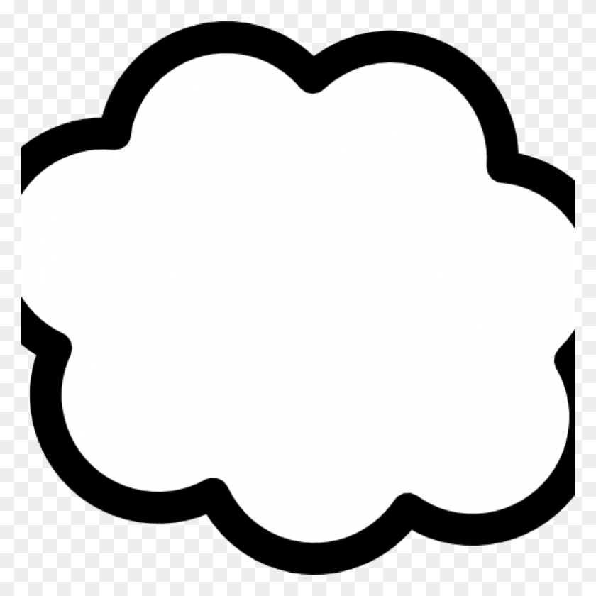 1024x1024 Cloud Clipart Black And White Clouds Clipart Black Heart, Cushion, Pillow, Baseball Cap HD PNG Download