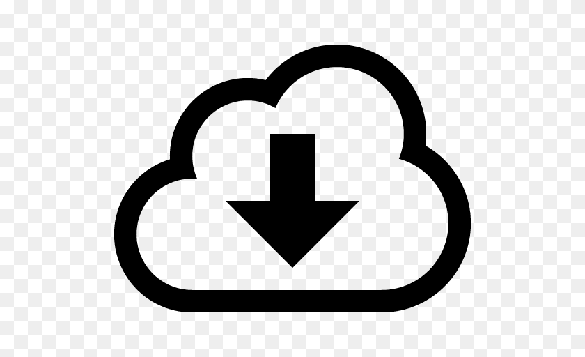 512x512 Cloud Icon, Gray PNG