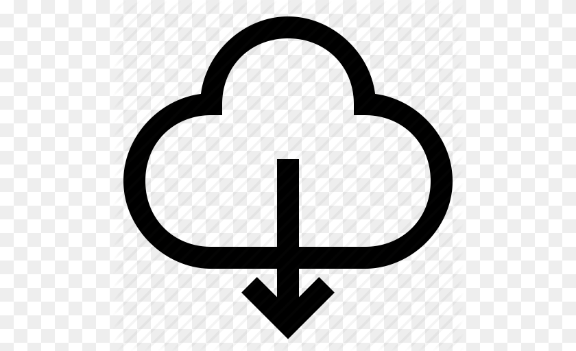 Cloud Download Offline Receive Icon, Electronics, Hardware, Heart, Bag Transparent PNG