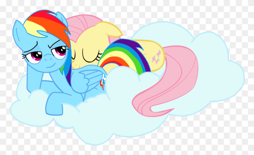 867x505 Cloud Female Flutterdash Fluttershy Lesbian Rainbow Cartoon, Graphics HD PNG Download