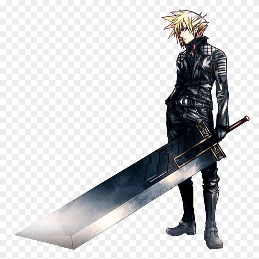 798x801 Cloud From That Bizarre Motorcycle Game Cloud Strife G Bike, Person, Human, Manga HD PNG Download