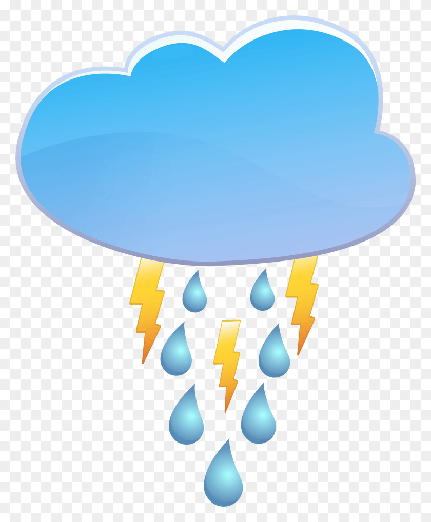 6346x7795 Cloud Rain And Thunder Weather Icon Clip Art, Lamp, Jellyfish, Invertebrate HD PNG Download