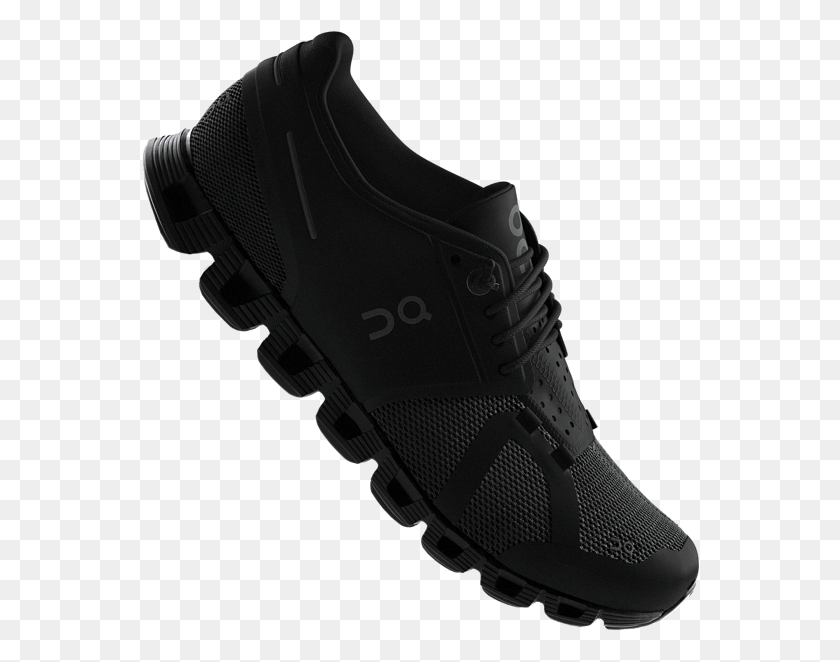 559x602 Cloud Running Shoes All Black, Clothing, Apparel, Shoe HD PNG Download