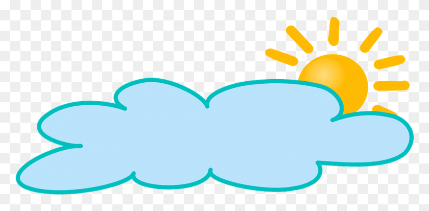 961x435 Cloud Skies Blue Sun Cloudy Weather Clip Art, Goggles, Accessories, Accessory HD PNG Download