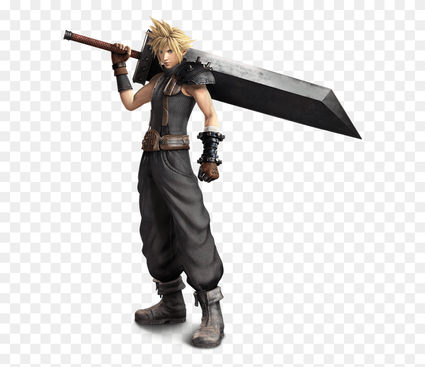 592x666 Cloud Strife Picture Cloud Strife Boots, Person, Human, Final Fantasy HD PNG Download