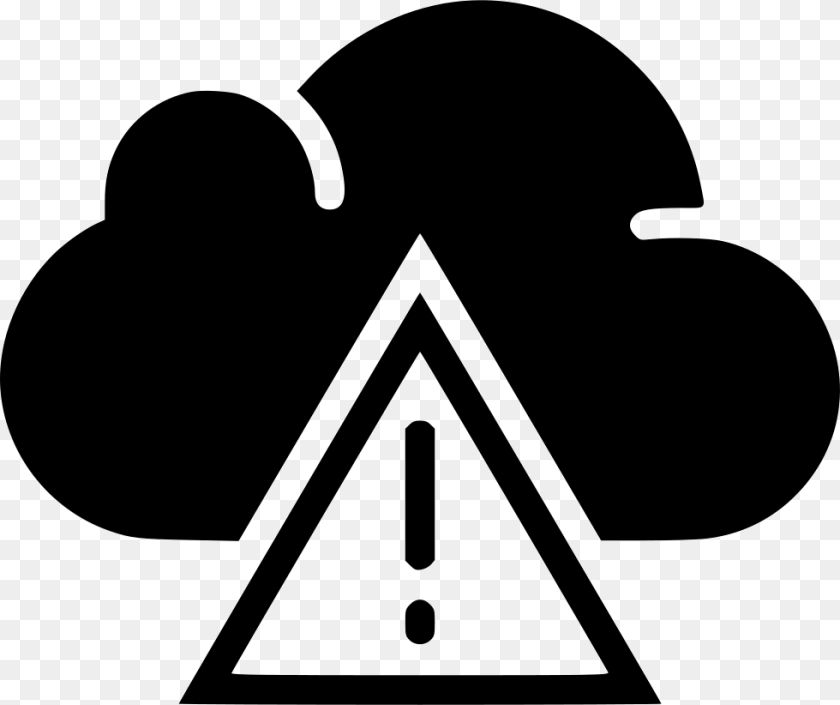 980x822 Cloud Warning Cloud Transfer Icon, Stencil, Triangle PNG