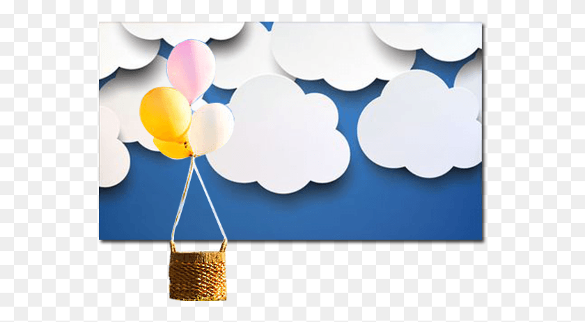 559x402 Cloudballoon Place Card Holder, Ball, Basket, Balloon HD PNG Download
