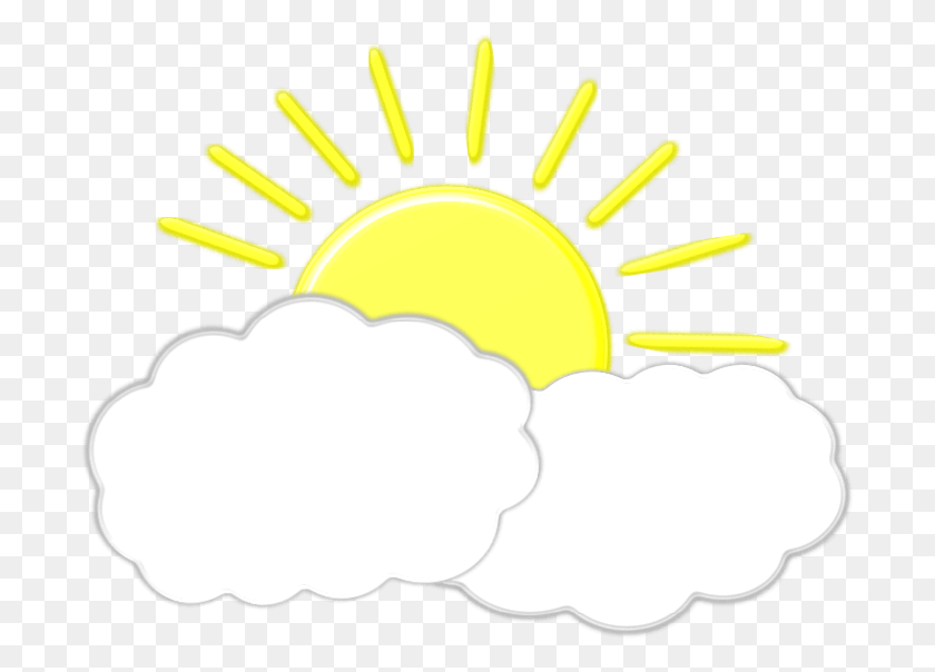 694x544 Clouds And Sun Clipart Sun And Cloud Clipart, Nature, Outdoors, Sky HD PNG Download