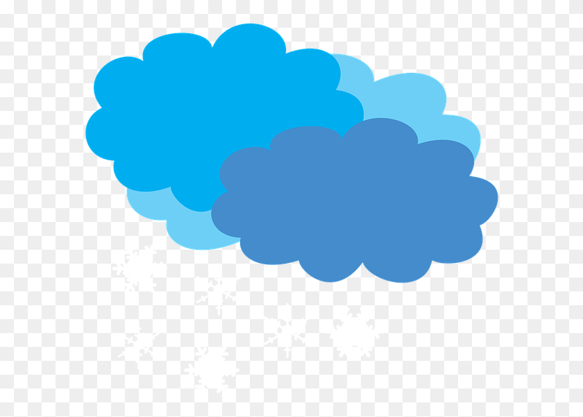 600x541 Cloudy Weather Forecast Snow Snow Shower Clouds Cloudy Day Clip Art, Snowflake, Pattern HD PNG Download