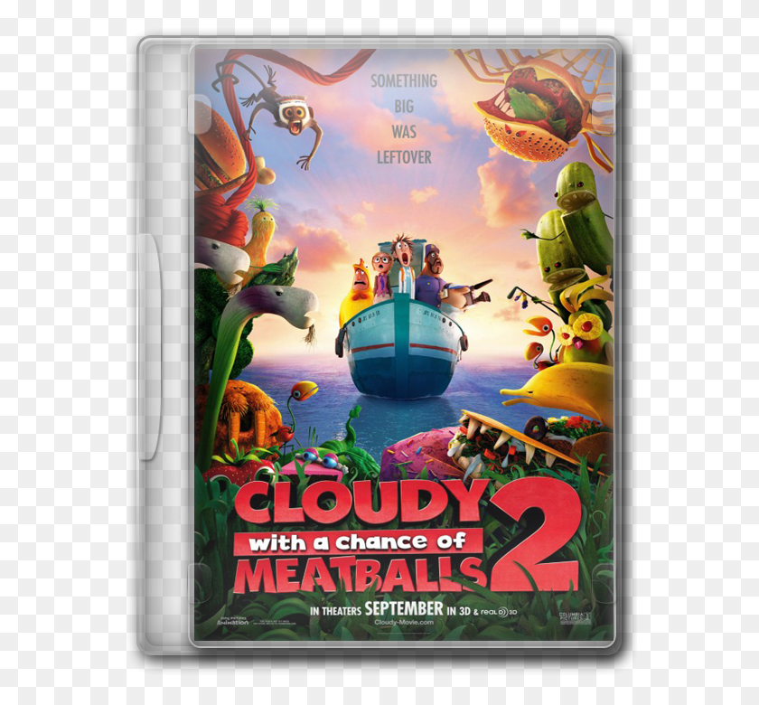 571x720 Cloudy With A Chance Of Meatballs Cloudy With A Chance Of Meatballs 2 Poster 2013, Person, Human, Bird HD PNG Download