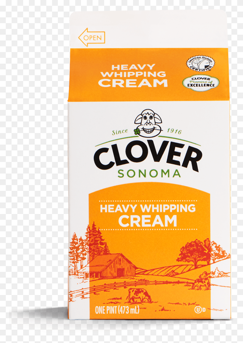 810x1170 Clover Sonoma Heavy Whipping Cream, Label, Text, Plant HD PNG Download