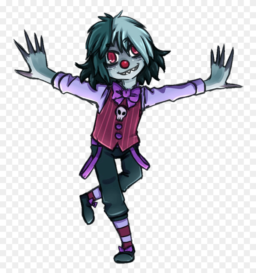 758x835 Clown Anime Halloween Cute Colorful Boy Animeboy Acg, Costume, Toy, Person HD PNG Download