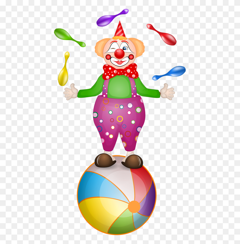 463x793 Clown Circus Cartoon Clip Art Two Clowns Juggling, Performer, Toy HD PNG Download