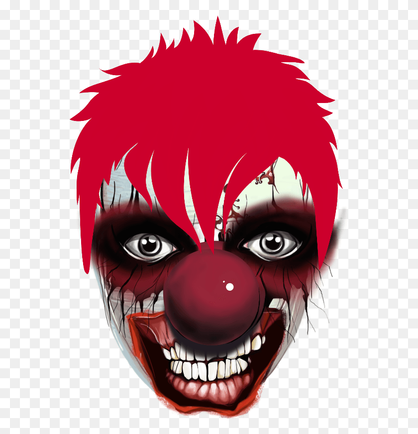 563x812 Clown Evil Scary Illustration, Performer HD PNG Download