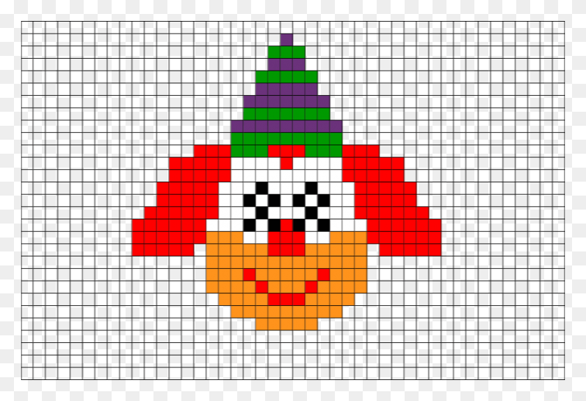 880x581 Descargar Png Payaso Pixel Art 4127 Pixel Art, Patrón, Pac Man, Gráficos Hd Png
