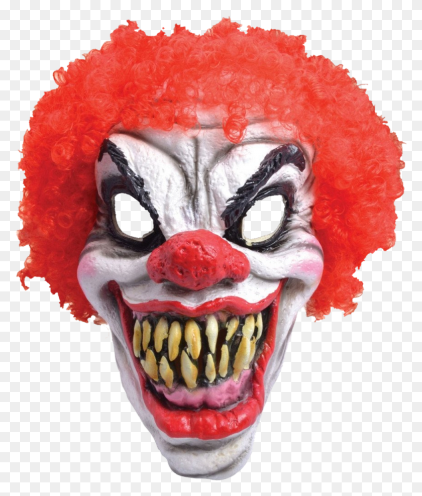 975x1159 Clown Scary Horror Mask Scare Face Fright Fear Gear Mascaras De Terror De Payasos, Performer, Hair HD PNG Download