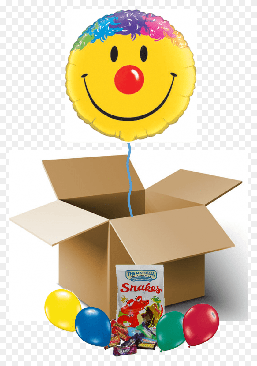 946x1377 Clown Smiley Face Smiley Face, Ball, Cardboard, Box HD PNG Download